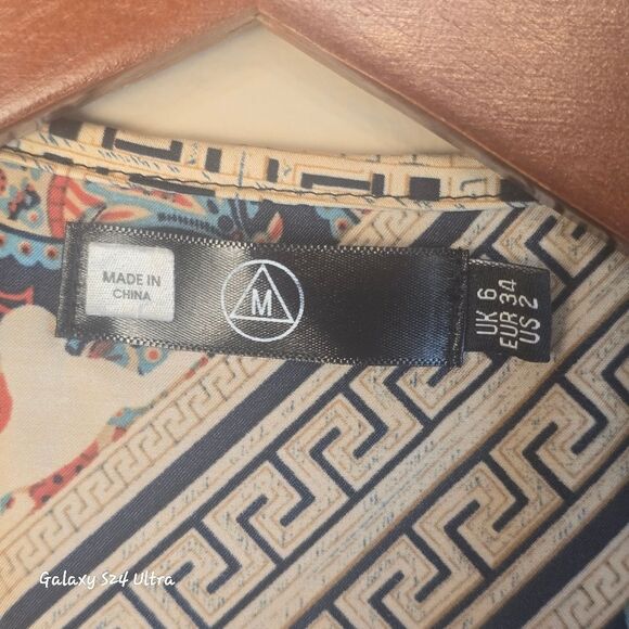 MISSGUIDED Elegant Mini Patterned Dress Women's Size 2 - Picture 9 of 10